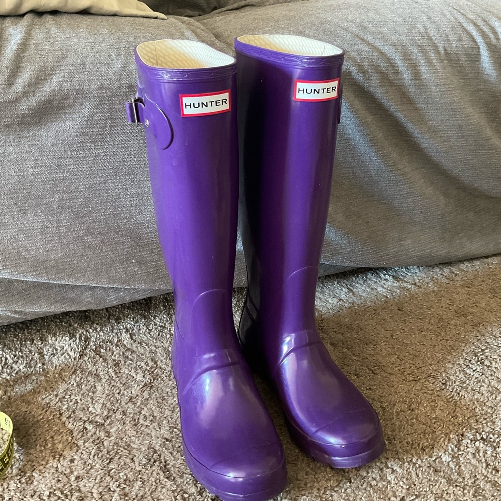 Hunter Tall Purple Women's Waterproof Rain Boots